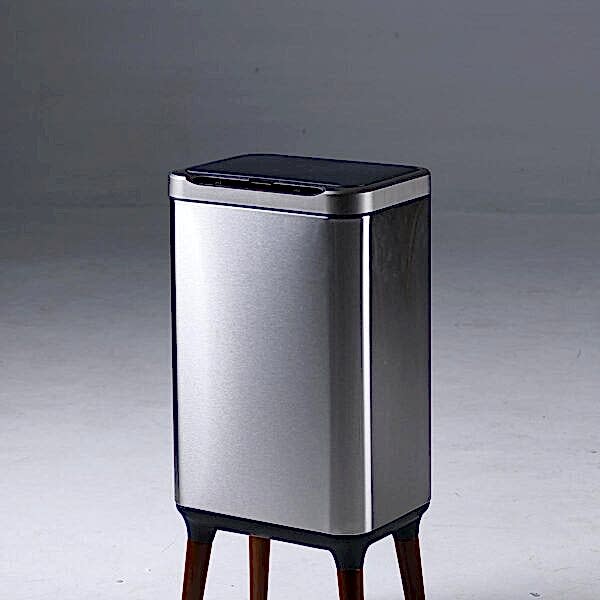 MAS9711S-13L Koku Önlemeli Ahşap Ayaklı Sensörlü Akıllı Çöp Kutusu